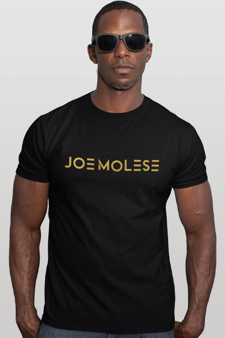 joe molese basic logo tee schwarz black