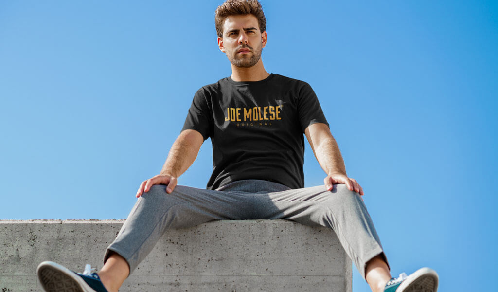 Herren T-Shirts Hoodies mit Metallic Print