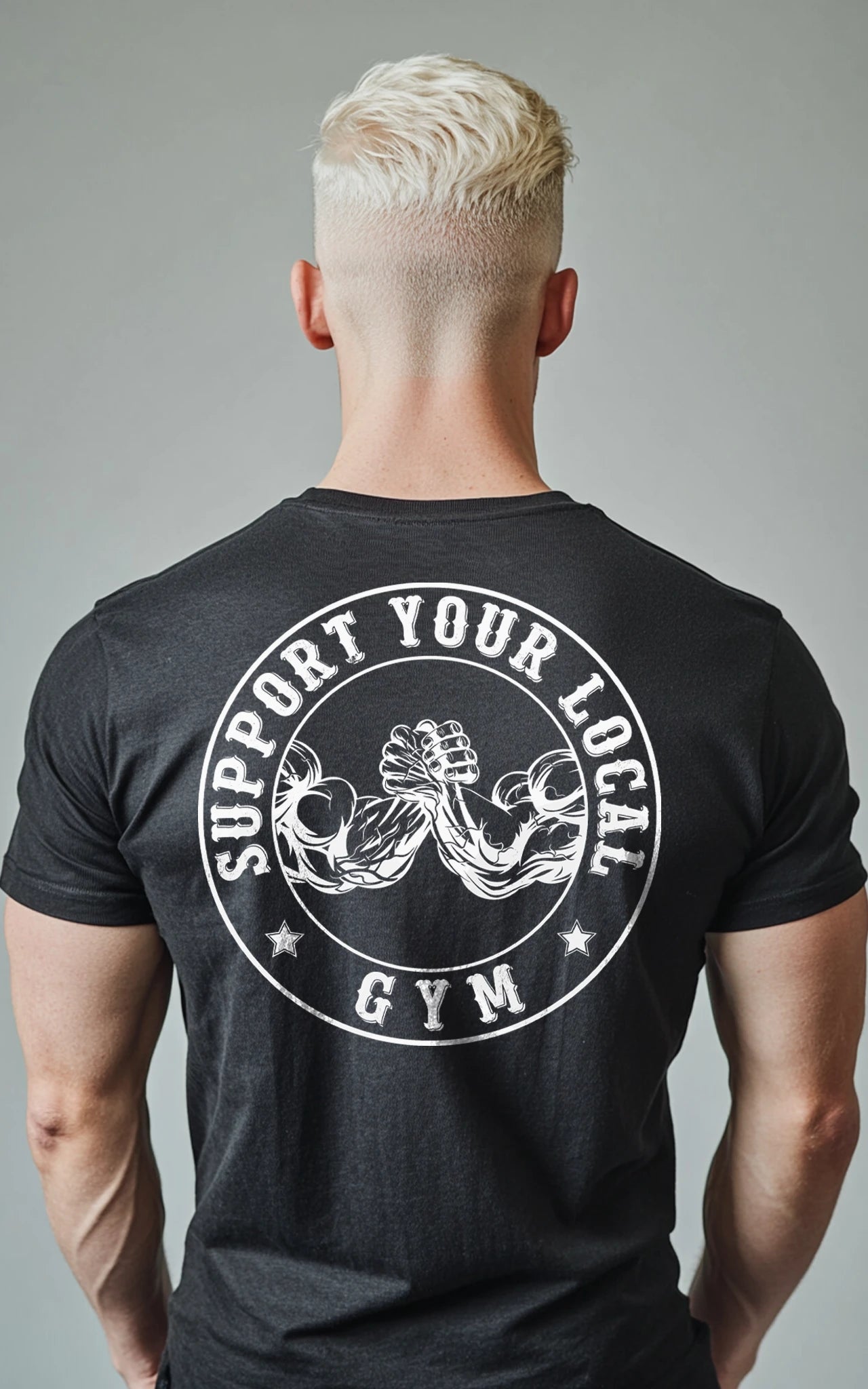Support-Your-Local-Gym-Bodybuilding-T-Shirt-Schwarz