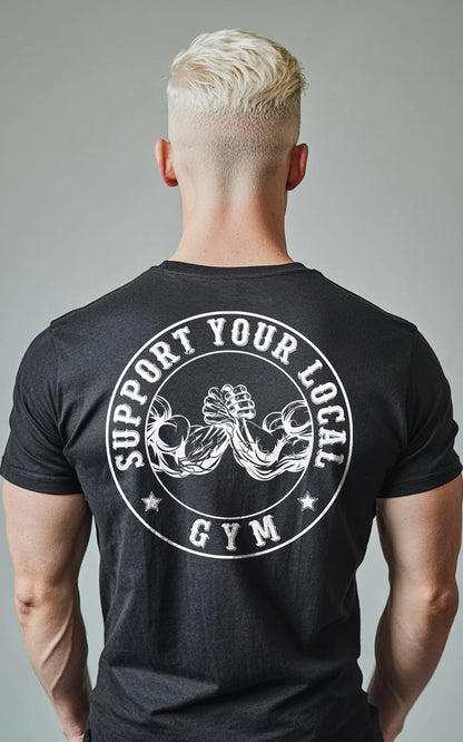 Support-Your-Local-Gym-Bodybuilding-T-Shirt-Schwarz