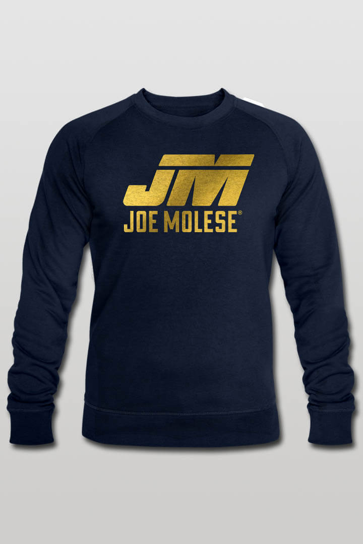 JOE MOLESE Gold Logo Pullover Sweatshirt - navy