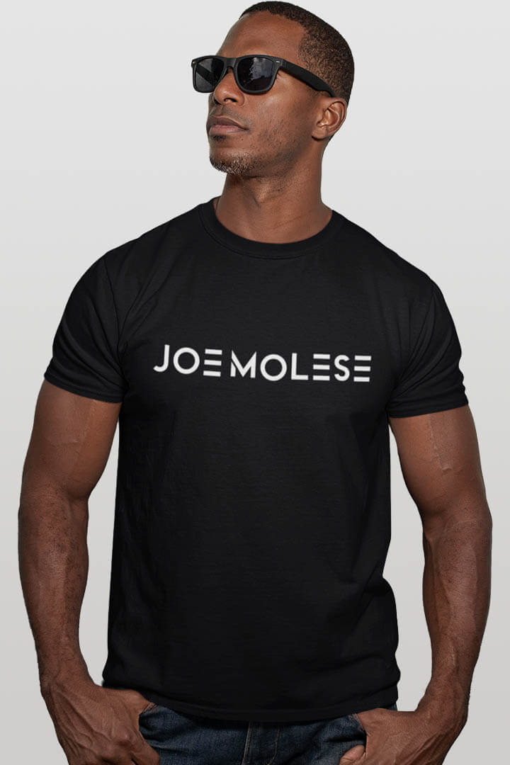 joe molese basic logo tee schwarz black