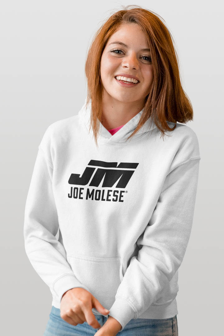 Joe Molese Classic Damen Hoodie Weiß