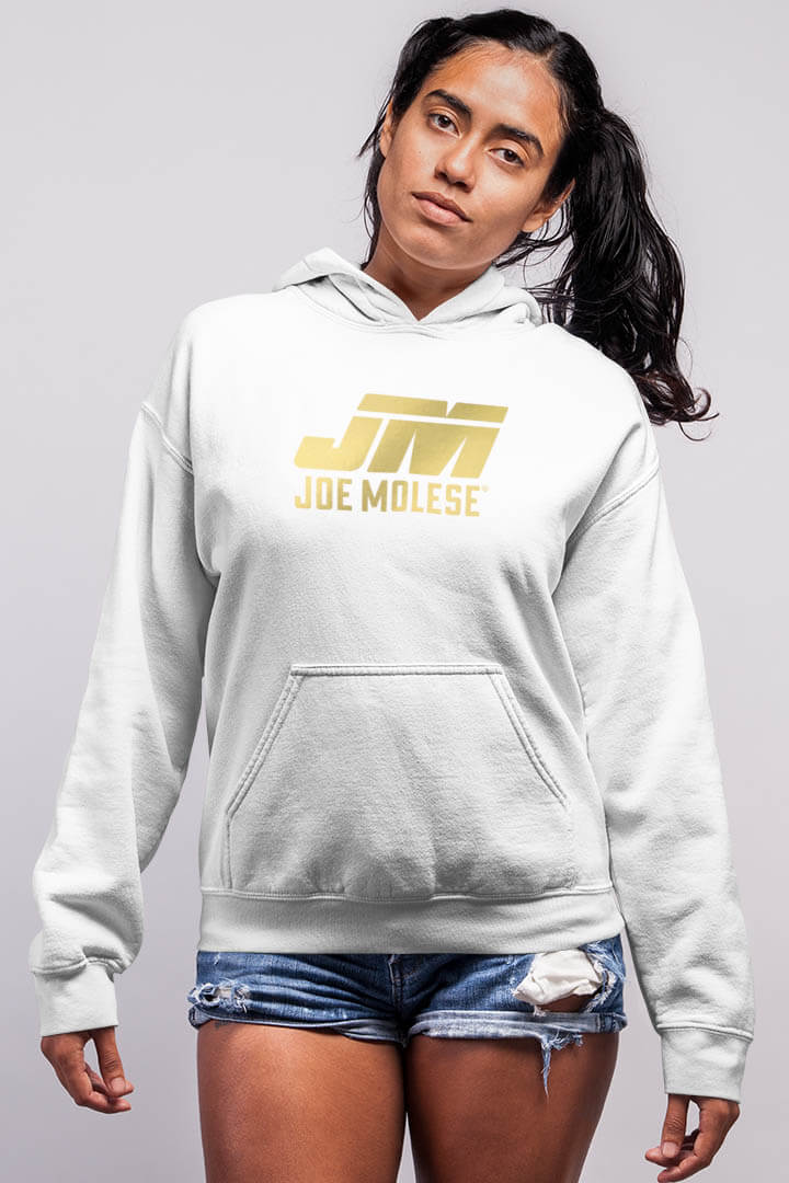 Joe Molese Premium Gold Damen Hoodie weiß