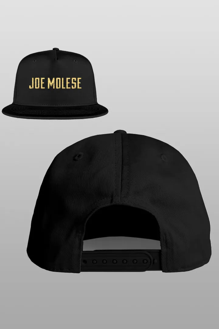 JOE MOLESE Unisex Snapback Cap Kappe Logo in Gold gestickt