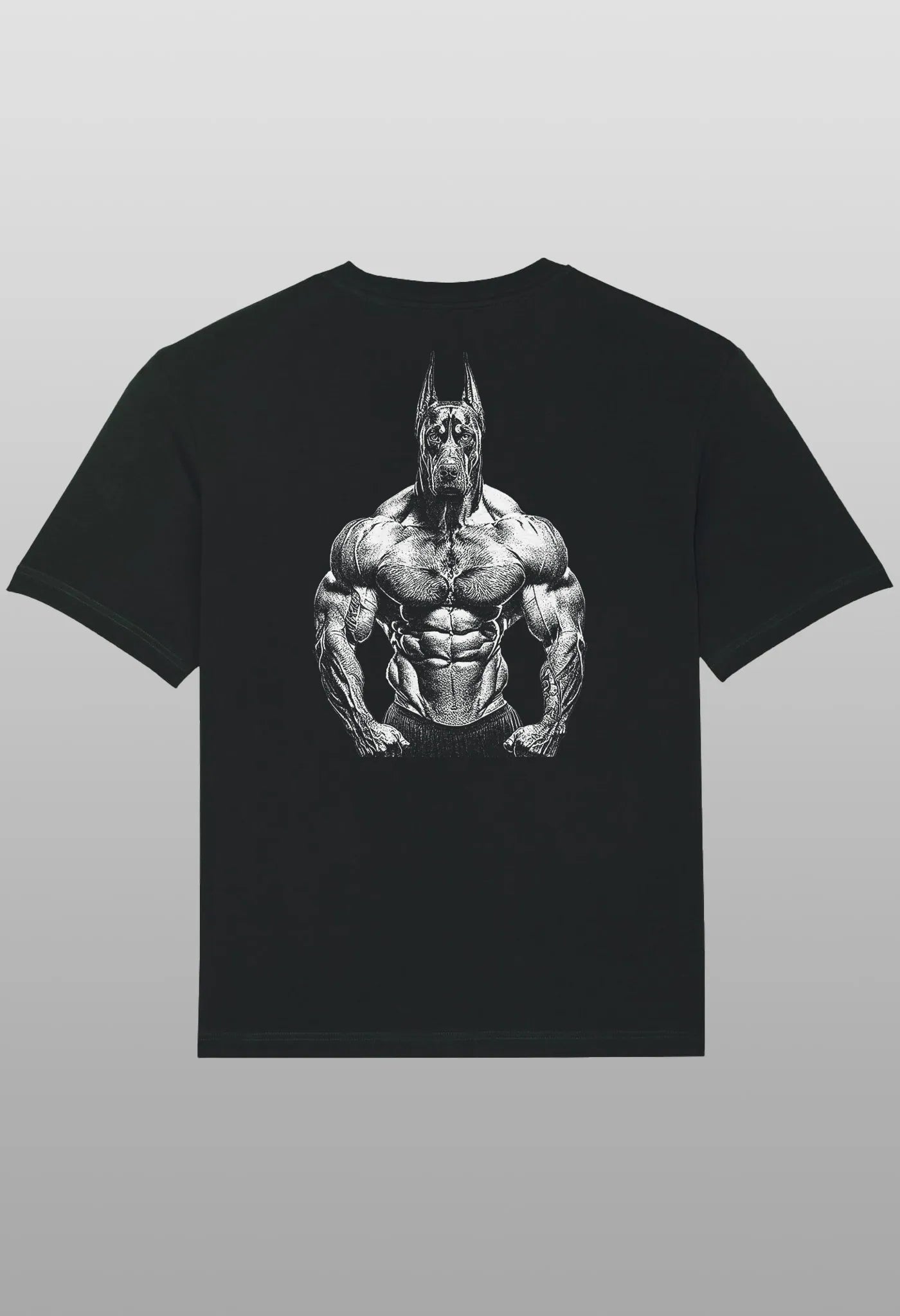 T-Shirt Gym Animal Dobermann Bodybuilding schwarz