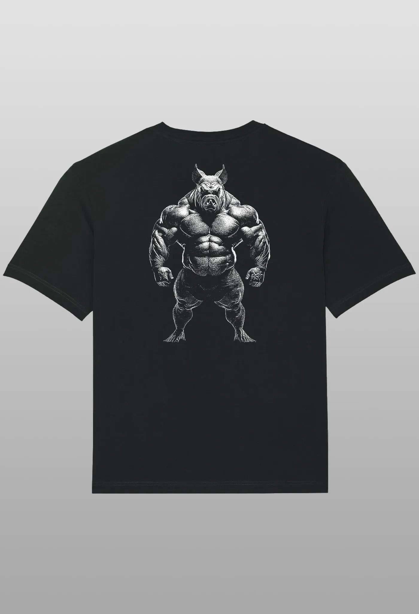 T-Shirt Animal Gym Pig Bodybuilding Schwein black