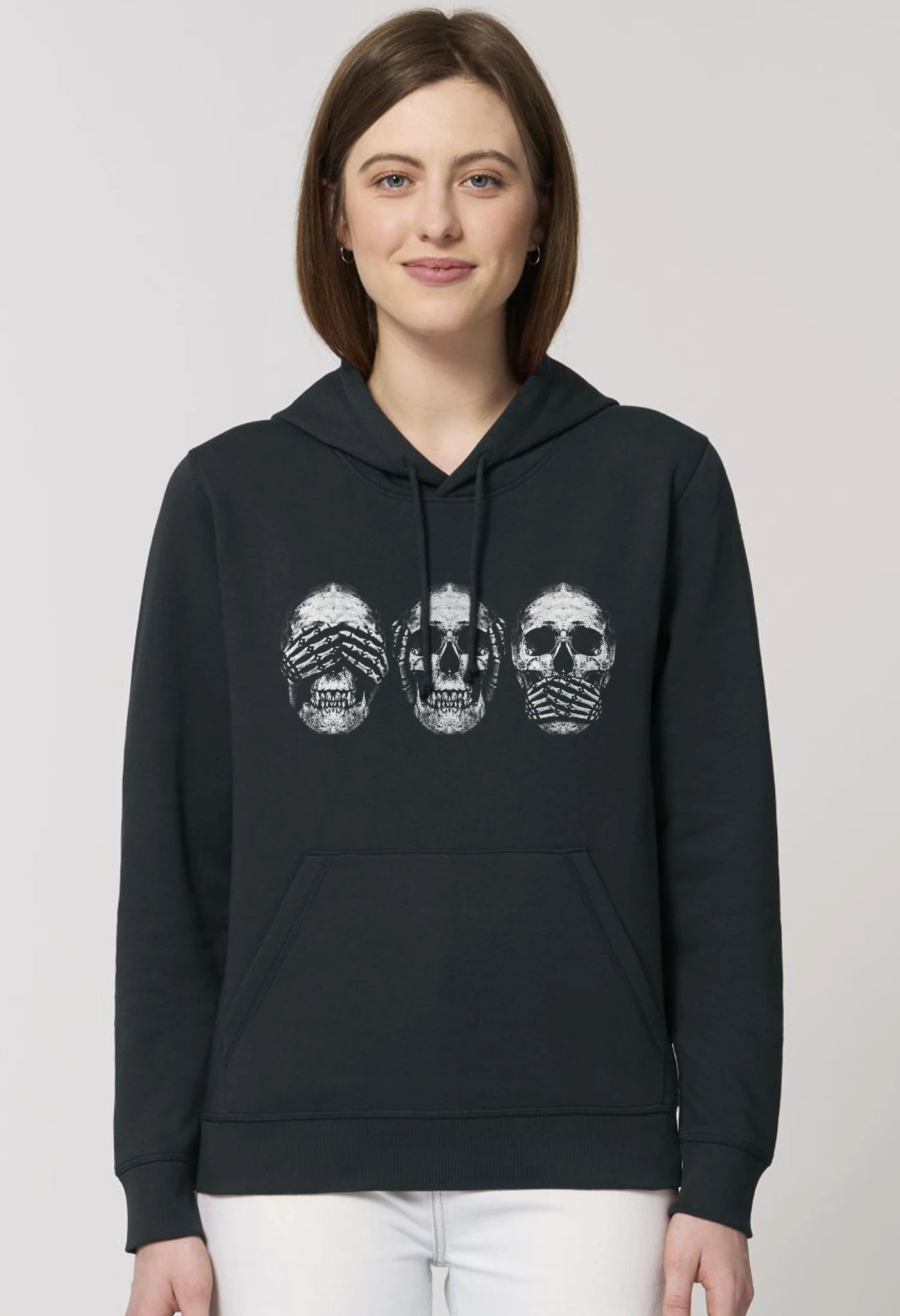 Three wise skulls - See no Evil, Hear No Evil, Speak No Evil Skull - Nichts sehen, nichts hören, nichts sagen Totenkopf Hoodie 