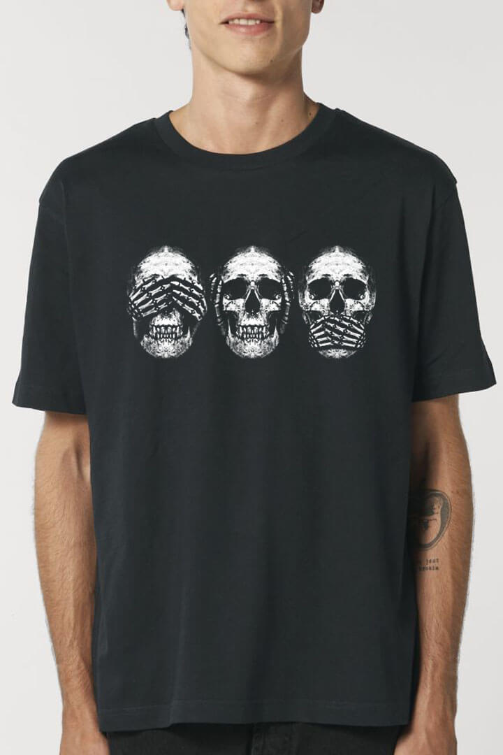 Three wise skulls - See no Evil, Hear No Evil, Speak No Evil Skull - Nichts sehen, nichts hören, nichts sagen Totenkopf T-Shirt
